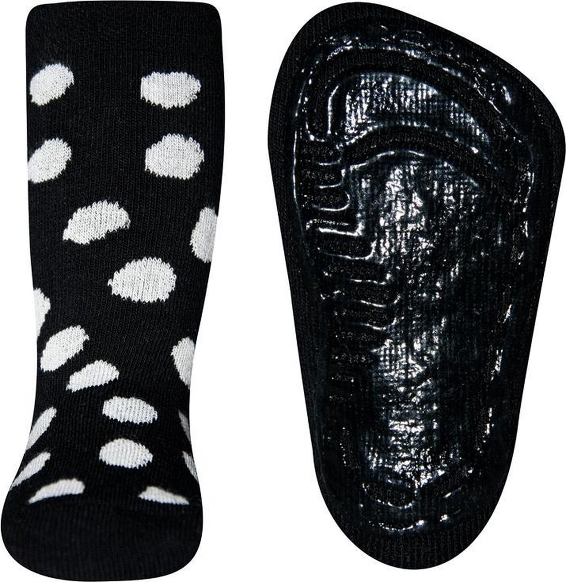 Ewers antislip sokken zwart met witte stippen - Ewers