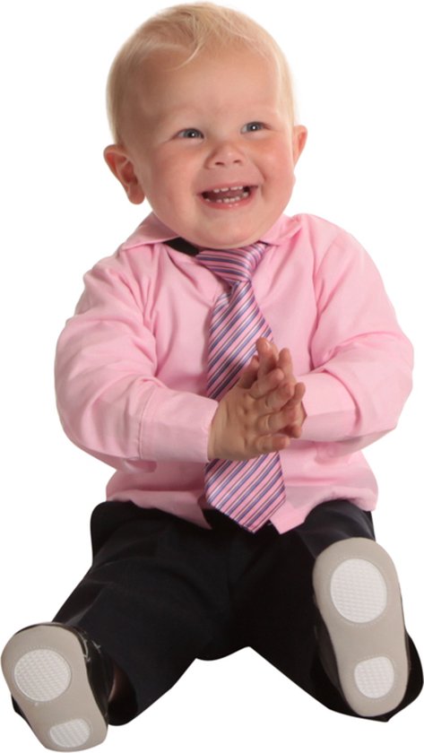 Baby overhemd roze met lange mouwen 74 bol