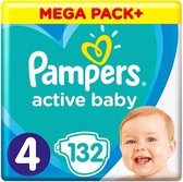 Pampers Active Baby Maat 4 - 132 Luiers Voordeelverpakking