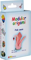 Kit voor het samenstellen van modulaire origami Roze zwaan