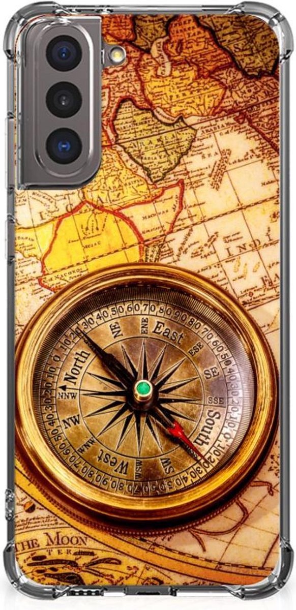 Back Cover voor Samsung Galaxy S21 Telefoonhoesje met valbescherming Kompas