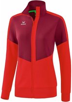 Erima Squad Trainingsjack Dames Bordeaux-Rood Maat 44