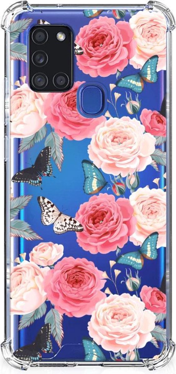 Samsung Galaxy A21s Case Butterfly Roses