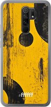 Xiaomi Redmi 9 Hoesje Transparant TPU Case - Black And Yellow #ffffff