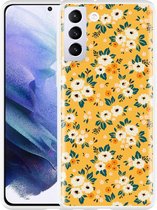 Hoesje Geschikt voor Samsung Galaxy S21 Plus Vintage Bloemenprint