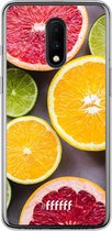 OnePlus 7 Hoesje Transparant TPU Case - Citrus Fruit #ffffff