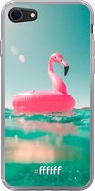 6F hoesje - geschikt voor iPhone 8 - Transparant TPU Case - Flamingo Floaty #ffffff