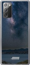 Samsung Galaxy Note 20 Hoesje Transparant TPU Case - Landscape Milky Way #ffffff