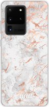 Samsung Galaxy S20 Ultra Hoesje Transparant TPU Case - Peachy Marble #ffffff