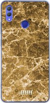 Honor Note 10 Hoesje Transparant TPU Case - Gold Marble #ffffff