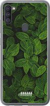 Samsung Galaxy A11 Hoesje Transparant TPU Case - Jungle Greens #ffffff