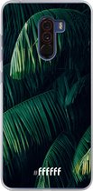 Xiaomi Pocophone F1 Hoesje Transparant TPU Case - Palm Leaves Dark #ffffff