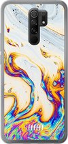 Xiaomi Redmi 9 Hoesje Transparant TPU Case - Bubble Texture #ffffff