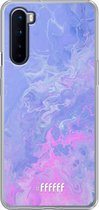 OnePlus Nord Hoesje Transparant TPU Case - Purple and Pink Water #ffffff