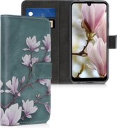 kwmobile telefoonhoesje voor LG K40S - Hoesje met pasjeshouder in taupe / wit / blauwgrijs - Magnolia design