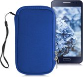 kwmobile Tasje voor smartphones L - 6,5" - Insteekhoesje van neopreen in blauw - Maat: 16,5 x 8,9 cm