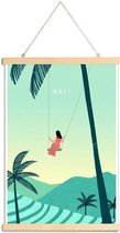 JUNIQE - Posterhanger Bali - retro -20x30 /Groen