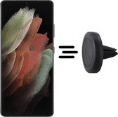 Shop4 - Samsung Galaxy S21 Ultra Autohouder Magnetische Ventilatierooster Houder Zwart