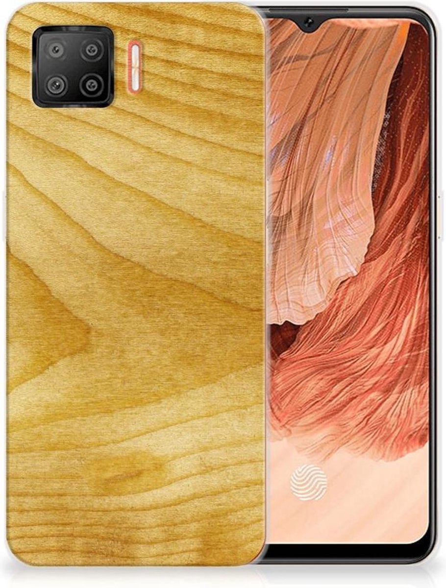 OPPO A73 4G Bumper Hoesje Licht Hout