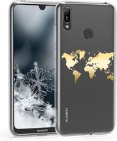 kwmobile telefoonhoesje voor Huawei Y6 (2019) - Hoesje voor smartphone - Wereldkaart design