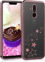 kwmobile hoesje voor Huawei Mate 20 Lite - backcover voor smartphone - Sterren Mix design - roségoud / roségoud / transparant