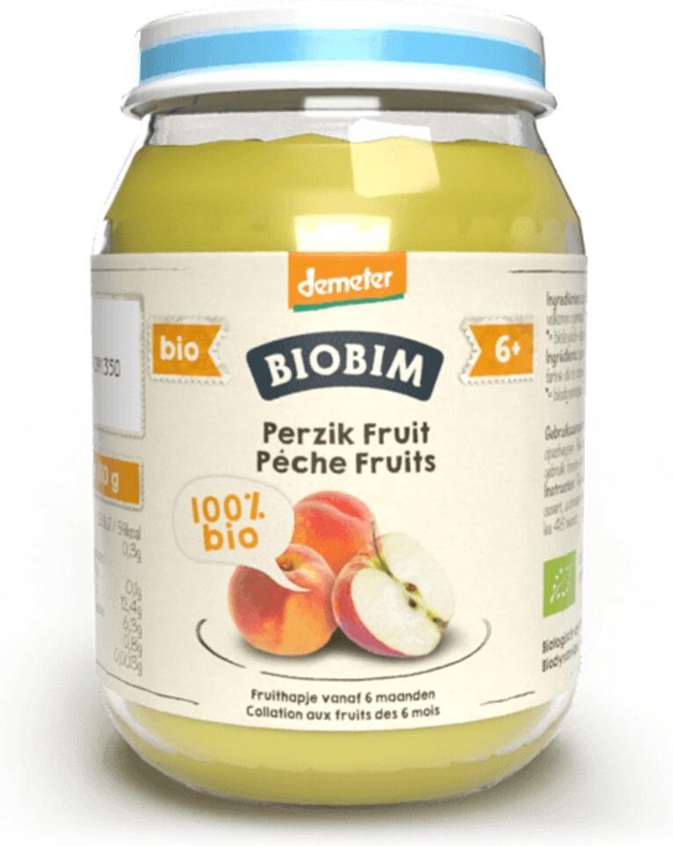 Biobim Fruithapje 6 mnd Perzik Fruit 200 g