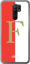 6F hoesje - geschikt voor Xiaomi Redmi 9 -  Transparant TPU Case - Feyenoord - F #ffffff