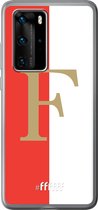 6F hoesje - geschikt voor Huawei P40 Pro -  Transparant TPU Case - Feyenoord - F #ffffff