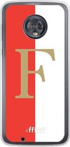 6F hoesje - geschikt voor Motorola Moto G6 -  Transparant TPU Case - Feyenoord - F #ffffff