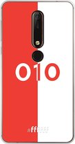 Nokia X6 (2018) Hoesje Transparant TPU Case - Feyenoord - 010