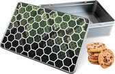 Koektrommel Snakeskin Honeycomb Rechthoek - Bewaarblik 20x13x5 cm