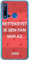 6F hoesje - geschikt voor Huawei P20 Lite (2019) -  Transparant TPU Case - Retteketet ik ben fan van AZ #ffffff