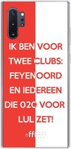 6F hoesje - geschikt voor Samsung Galaxy Note 10 Plus -  Transparant TPU Case - Feyenoord - Quote #ffffff