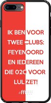 6F hoesje - geschikt voor iPhone 7 Plus -  TPU Case - Feyenoord - Quote #ffffff
