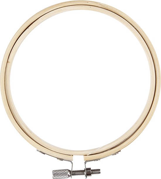Houten ronde borduurring 25 cm - Handwerken kopen? | Korting tot
