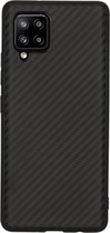 Carbon Softcase Backcover Samsung Galaxy A42 hoesje - Zwart