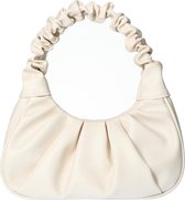 Sacha - Beige handtas met geplooide details