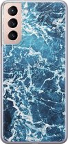 Samsung Galaxy S21 hoesje siliconen - Oceaan - Soft Case Telefoonhoesje - Natuur - Blauw