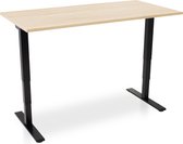 Zit-sta bureau elektrisch verstelbaar - MRC COMFORT NEN-EN 527 | 160 x 80 cm | frame zwart - blad wild peren | 130 cm hoog | 100KG draagvermogen