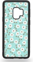 Blauw Grijs Bright Daisy Telefoonhoesje - Samsung Galaxy S9