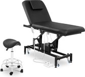 Set: massagetafel Physa Lyon Black + Frankfurt zadelstoel - zwart