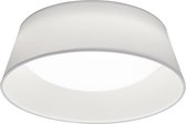 LED Plafondlamp - Plafondverlichting - Trinon Pinton - 14W - Warm Wit 3000K - Rond - Mat Wit - Textiel