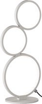 LED Tafellamp - Trinon Rondy - 17W - Warm Wit 3000K - Dimbaar - Rond - Mat Wit - Aluminium