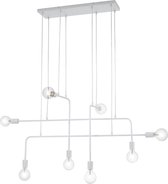 LED Hanglamp - Trinon Conar - E27 Fitting - Rechthoek - Mat Wit - Aluminium
