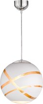 LED Hanglamp - Hangverlichting - Trinon Fary - E27 Fitting - 1-lichts - Rond - Mat Wit - Glas