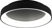 LED Plafondlamp - Plafondverlichting - Trion Gurano - 48W - Aanpasbare Kleur - Rond - Mat Zwart - Aluminium