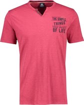 Lerros Korte mouw T-shirt - 2133947 345 ROSE HIP RED (Maat: XL)