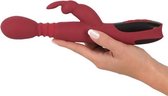 Stotende, Roterende & Verwarmende Rabbit Vibrator - Rood - Sextoys - Vibrators - Vibo's - Vibrator Tarzan