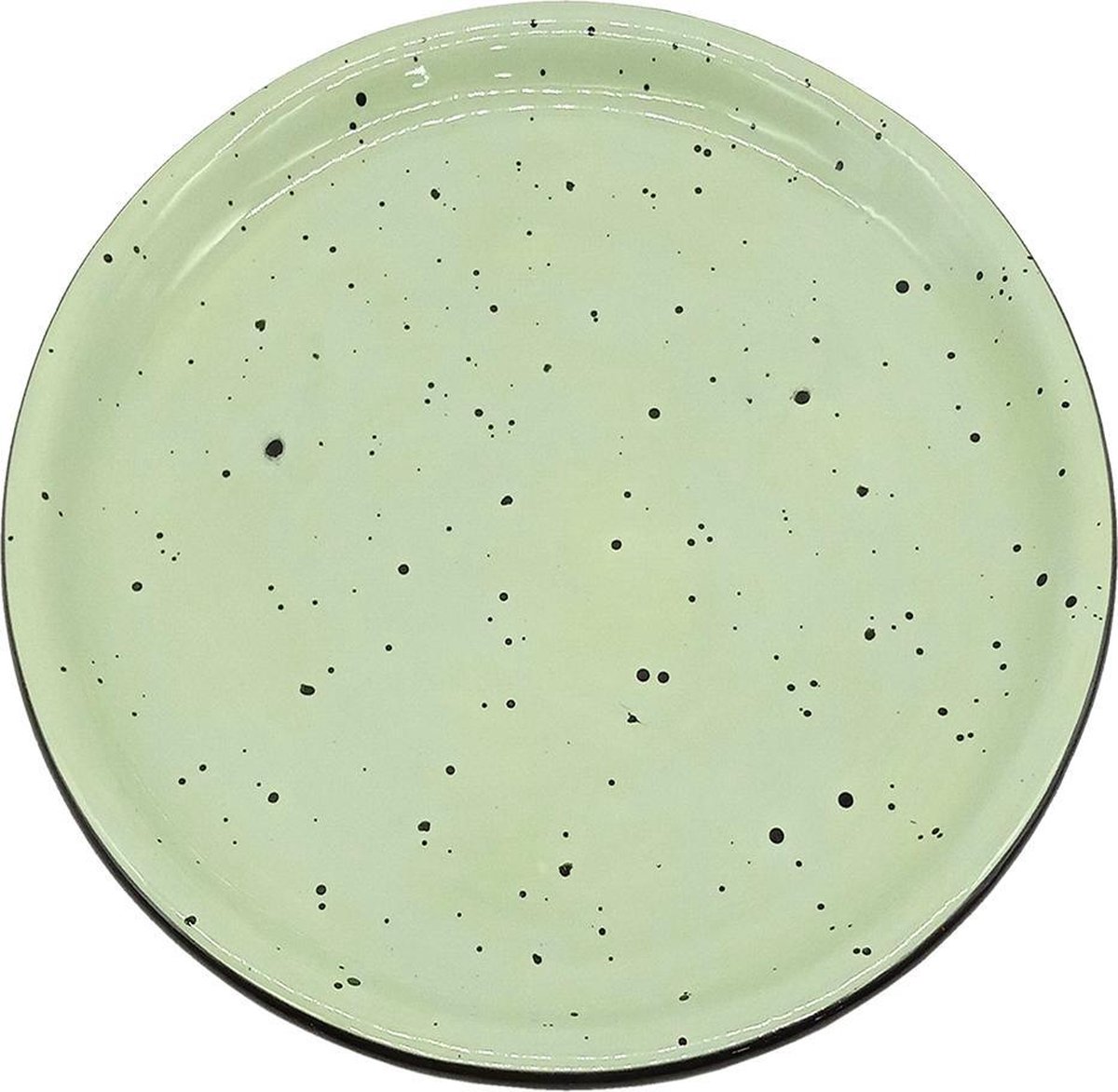 Clayre & Eef Ontbijtbord Ø 22 cm Groen Keramiek