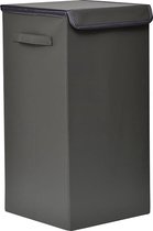 Praktische Opvouwbare wasmand met deksel en handvaten, 60x30x30cm â€“ Grijs â€“ Was sorteerder â€“ Wasmand â€“ Opbergmand â€“ Opvouwbaar â€“ Draagbaar â€“ Kunststof/MDF